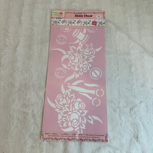 Home Decor Pre-Cut Stencil Magic By Delta Buttons & Bows Vintage NEW 8.25x18